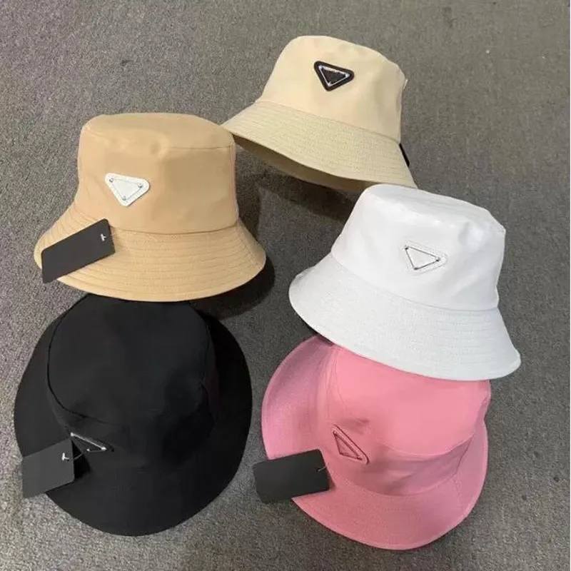 Mode Nylon Bucket Hat Keps För Män Kvinna Baseball Kepsar Beanie Casquettes Fisherman Hinkar Patchwork Hög kvalitet Sommar Solskydd Rosa