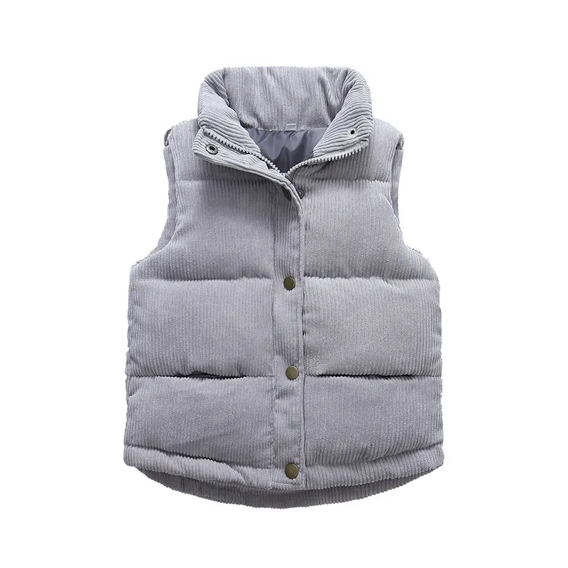 Waistcoat Autumn Children Warm Thicken Vest Baby Cotton Kids Outerwear Coat Clothing Boys Girls Brand Jackets 220826