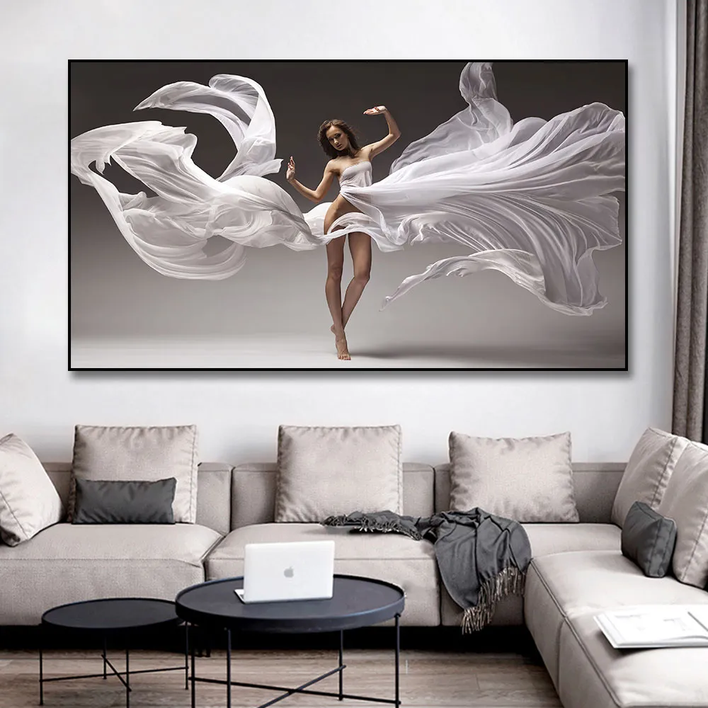 Moderne sexy Dame Tänzerin Wandkunst Leinwand Malerei Bilder Home Decor elegante tanzende Frauen Body Art Poster und Druck Wanddekoration