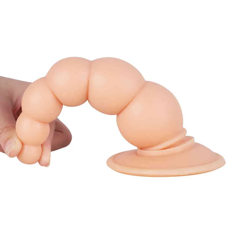 Nxy Anal Toys Super Soft Beads Big Butt Plug Sexitoys для мужчин Анальные игры для взрослых женщин Диалдовые дискуссии Интимные секс -продукты.