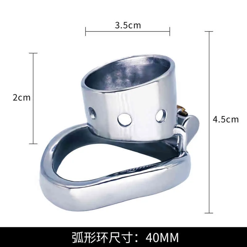 NXY Chastity Device Frrk 98 Arc Ring nowy cylindryczny krótki zamek ze stali nierdzewnej urządzenie męskie 0416