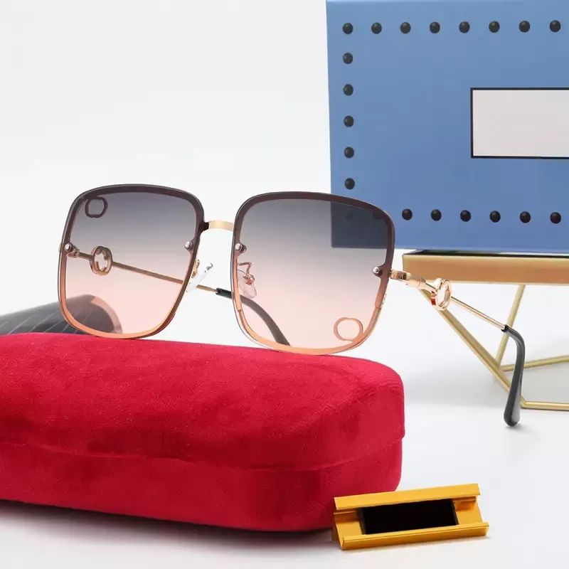 Nieuwe luxe designer zonnebrillen Men Square metalen bril frame spiegel afdrukken ontwerp show type coole zomer ovale zonnebril voor vrouwen heren 2701