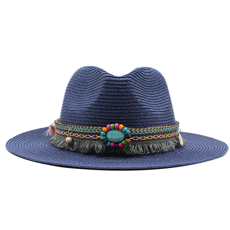 Mode Panama pour femmes hommes 7 couleurs Jazz Fes refroidissement soleil chapeaux été respirant élégant dames chapeau de fête en gros 220617