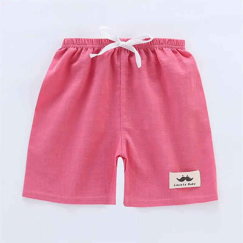Coton mince bébé garçons filles Shorts été mode décontracté enfants pantalons couleur bonbon enfants 220419