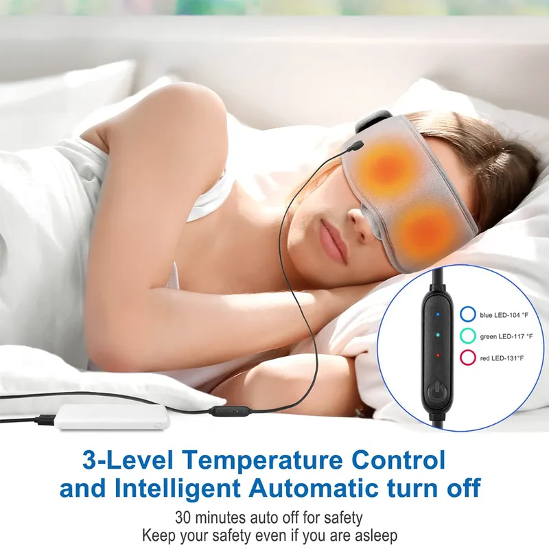 Patch terapia riscaldante il sonno con maschera riscaldata a infrarossi lontani al grafene occhiaie secche Elimina gli occhi porcili Maaager 2206201064386
