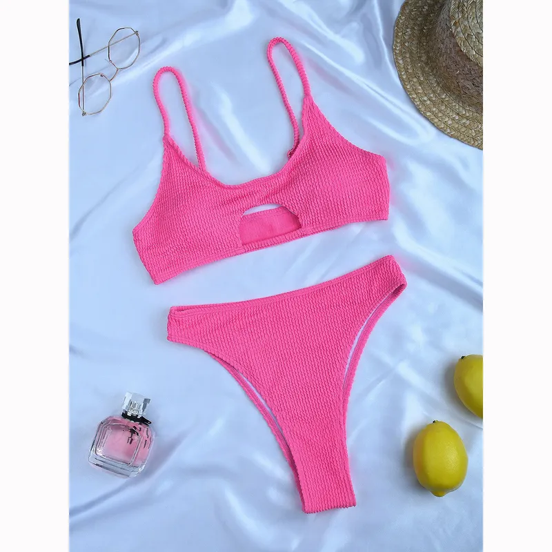 Micro Sexy Swimsuit Female Rib Bikini Set Push Up Women Swimwear Brazilian Swimming Bathing Suit 220621