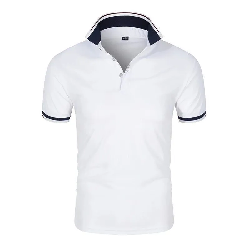 Summer Lapel Men's Ladies Polo Shirts T-Shirts Milk Silk Tyg Solid Color Breattable Kort ärmar Casual Polo Shirts 220621