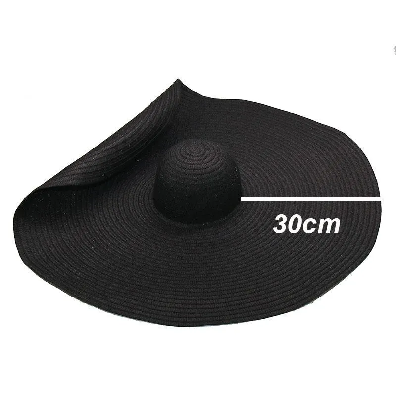 Chapeaux à large bord 80cm de diamètre grande plage pour femmes 30cm chapeau de soleil surdimensionné tout dropshippong Eger22223q