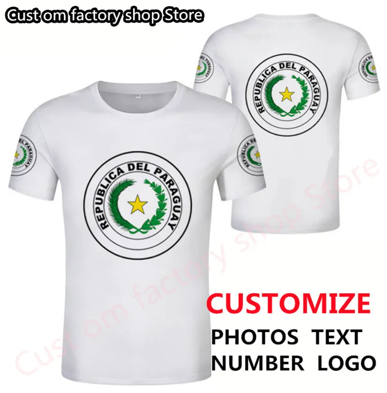 PARAGUAY t shirt fai da te nome personalizzato gratuito numero leva t shirt nazione bandiera py paraguay repubblica spagnola college stampa p o abbigliamento 220620