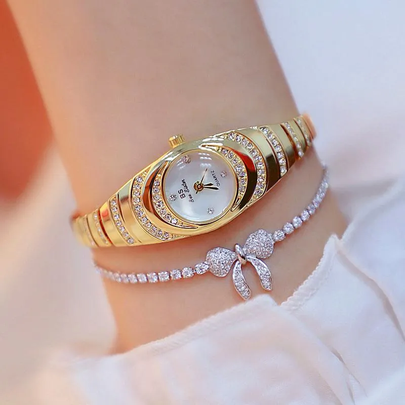 Montres-bracelets Bee Sister Femmes Montres à quartz Petite montre pour argent en acier inoxydable Mode Femme Poignet Dames 2022 Montres-bracelets W268G