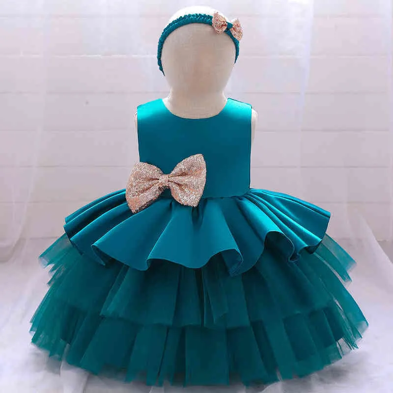 Pink Yellow Party Dress for Baby Girl To 6 Year Summer Kids Birthday Wedding Princess Dresses Bow Child Ball Gown Costume