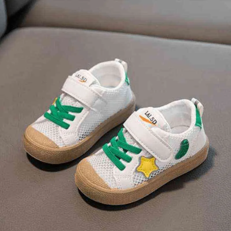 Baby boy girl star mesh casual schoenen kind jochie lente zomer sport hardloopschoenen ademende anti-slip buiten babyschoenen G220527