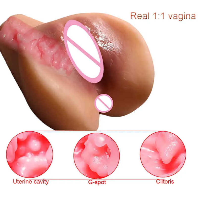 Masturbadores Nxy Sexmen Sex Toy Real para vagina realista Boca oral Garganta profunda artificial con dientes de lengua Masturbador masculino de silicona 220427