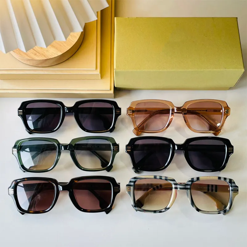Classic Plaid 4349 retro mens sunglasses womens designer Logo Detail Rectangular Frame Sun glasses top high quality Trendy famous 188B