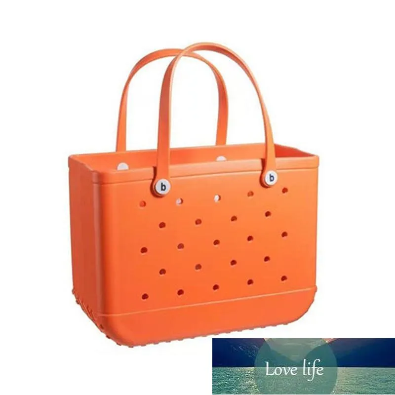 Jelly Candy Silicone Beach Washable Basket Bags Stor shoppingkvinna Eva Waterproof Tote Bogg Bag Purse Eco2162