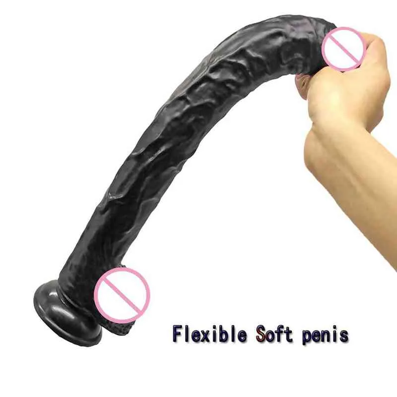 Nxy Dildos Super Long Female Masturbation Backyard Penis Pull Bead Anal Plug Simulation Inverted Gun Machine Sex Products 0316