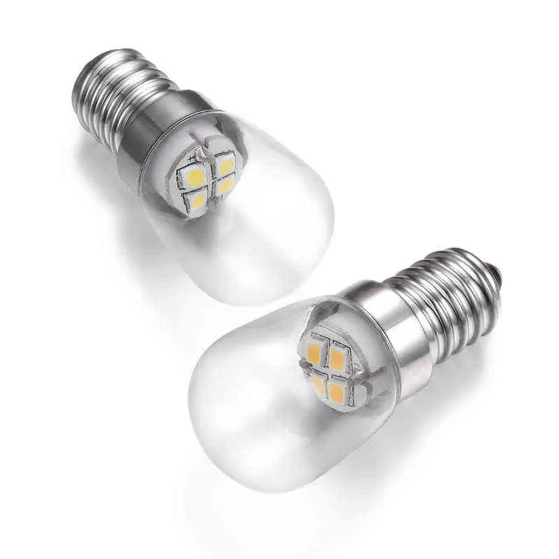 2 stücke E14 LED Kühlschrank Glühbirne 2 W Kühlschrank Licht AC220V Glas Birne 2835 SMD Mais Lampe Für Gefrierschrank nähmaschine Beleuchtung H220428