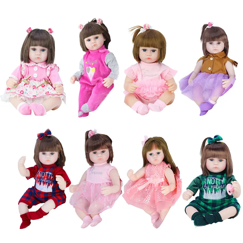 42CM Baby Reborn Doll Toys For Girls Sleeping Accompany Realistic Lifelike Soft Toddler Bebe Birthday Present Gifts 220505