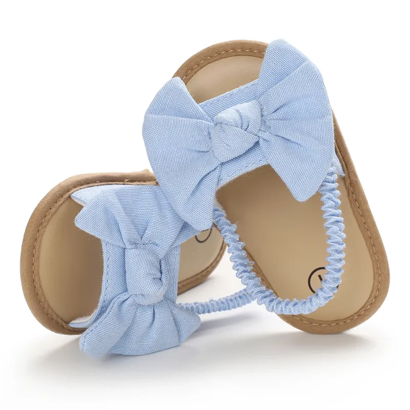 Sandales d'été pour bébés filles, chaussures simples décontractées, mignonnes, avec grand nœud, princesse, pour tout-petits