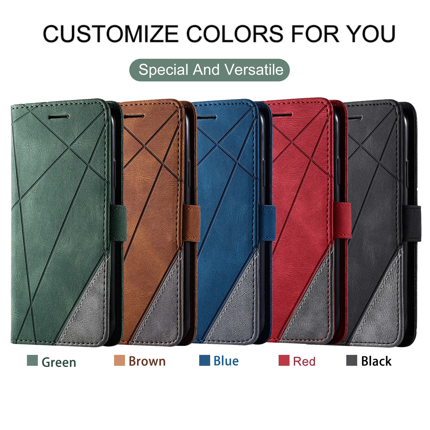 Leather Cases For Samsung Galaxy S21 S20 FE S10 S9 S8 Plus Note 9 10 Pro 20 Ultra S7 Edge A6 A7 A8 2018 Phone Stand Cover Bag