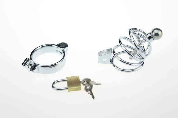 NXY Chastity Device Metal Lock Men's Fun Bird Cage Urethral Plug Short 0416