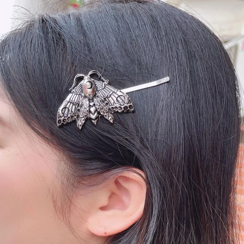 ヘアクリップバレット死ヘッドスカルマスクリップハロウィーンアクセサリーウィッカ昆虫NatureHair308A