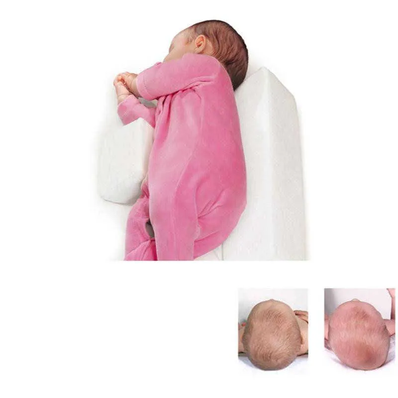 ベビー整形枕ベビー横向き寝ポジショニング補正新生児抗ロールオーバーフラットヘッド制吐ミルククッション