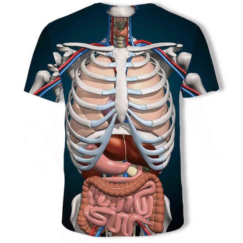 T-shirt 3D pour hommes Bodybuilding T-shirt de tatouage musculaire simulé Casual peau nue muscle de la poitrine Tee Shirt Drôle Vêtements à manches courtes L220704