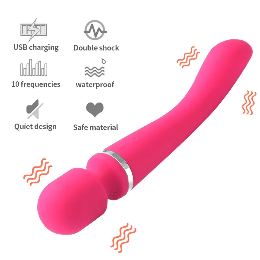 sexy speelgoedvibrators voor vrouwen Volwassenen Producten G-spotvibrator Dubbele motoren Tweekoppige vibrerende dildo Gereedschap Stellen Vrouw