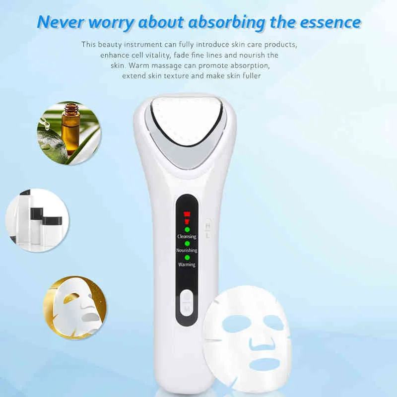 Facial Massager Device Portable Firming Massage Tool for Wrinkle Removal Anti Aging Skin Tightening Rejuvenation Beauty 220512