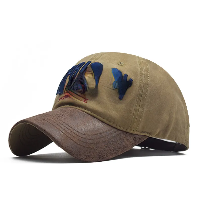 Nowe litery Baseball Hat 3D PU Trójwymiarowe czapki kulkowe