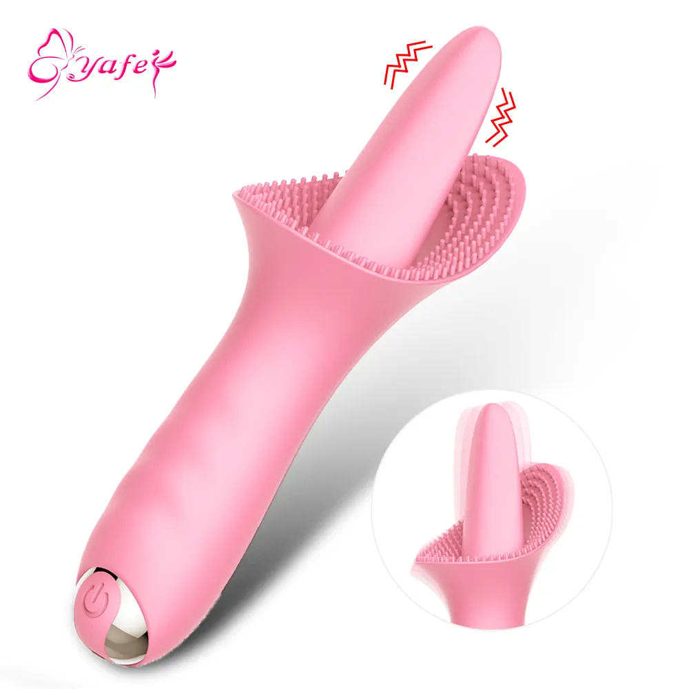 اللسان لعق هزاز G-spot clitoris محفز 10 سرعات الحلمة عن طريق الفم الذروة ألعاب مثير للنساء للنساء