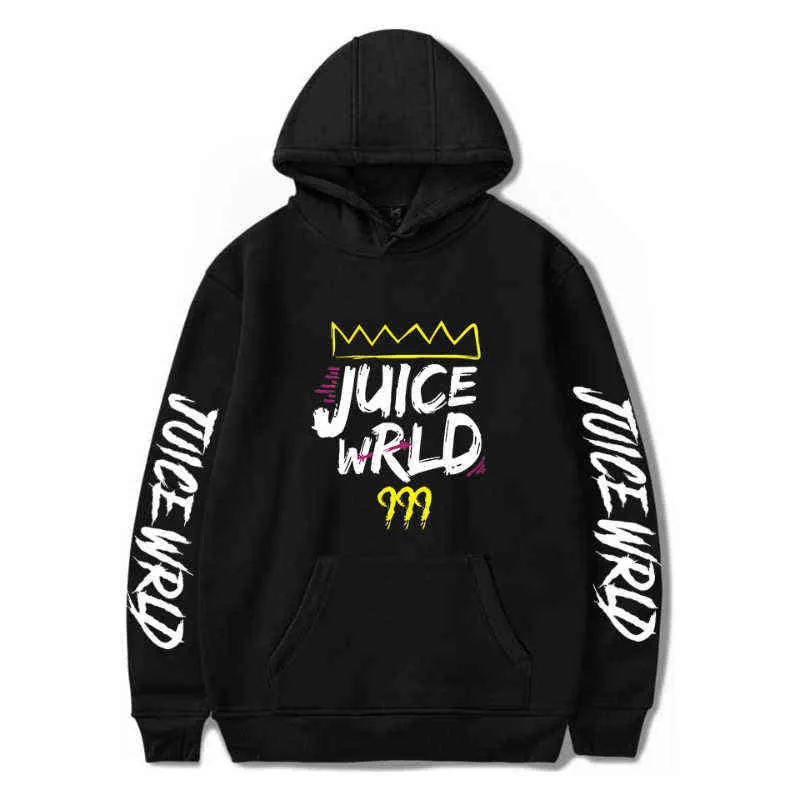 Nuova stampa Juice WRLD Felpe con cappuccio Uomo Donna Felpe con cappuccio Hip Hop Moda Casual Felpa con cappuccio Juice WRLD ragazzi ragazze pullover bianchi G220429