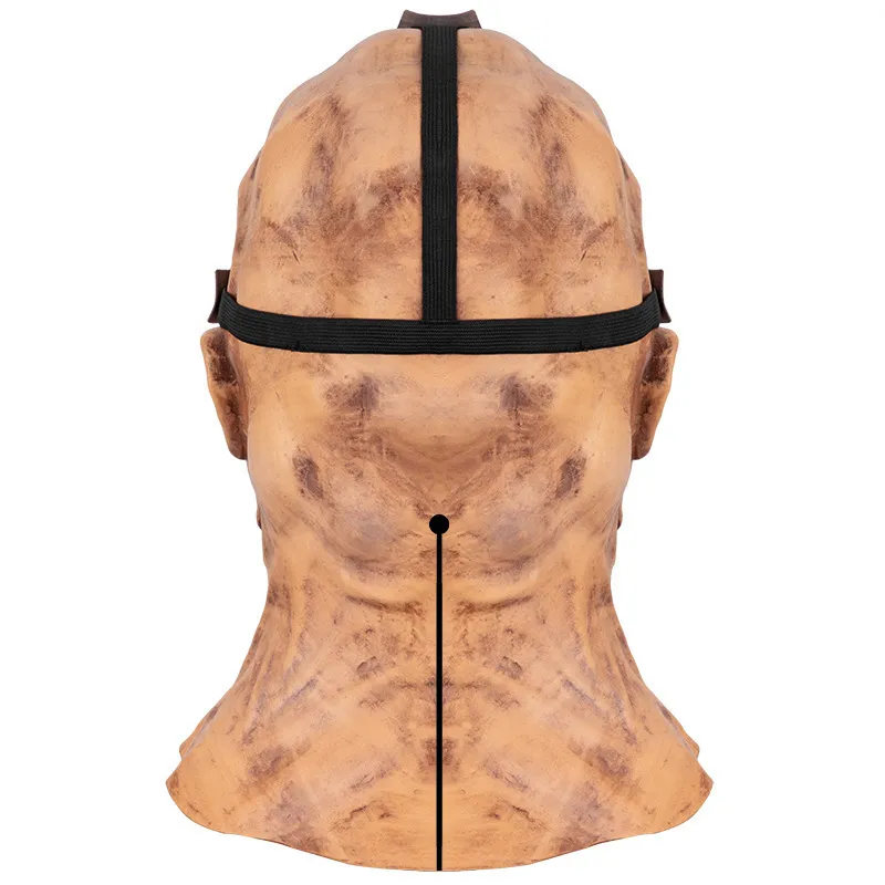 Horreur Jason Effrayant Cosplay Pleine Tête Masque En Latex Visage Ouvert Maison Hantée Accessoires Halloween Fête Fournitures 220610