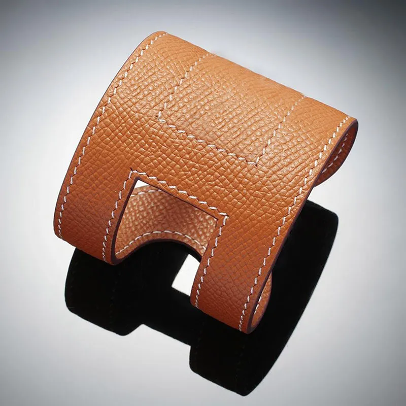 Lyxvarumärke Jewerlry Behapi Real Leather Colier Armband för kvinnor manschett302v