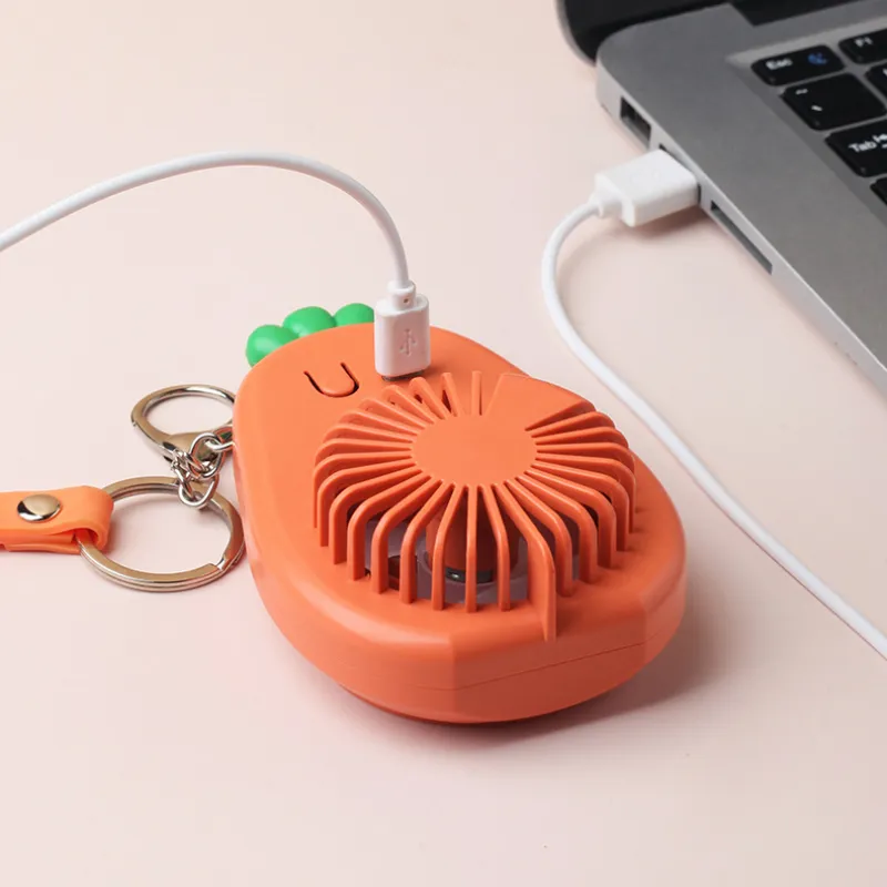 Mini -Lüfter USB wiederaufladbar tragbarer Handlüfter Lazy Temporary Travel Shopping Kühlluftkühler mit Schlüsselketten1175464