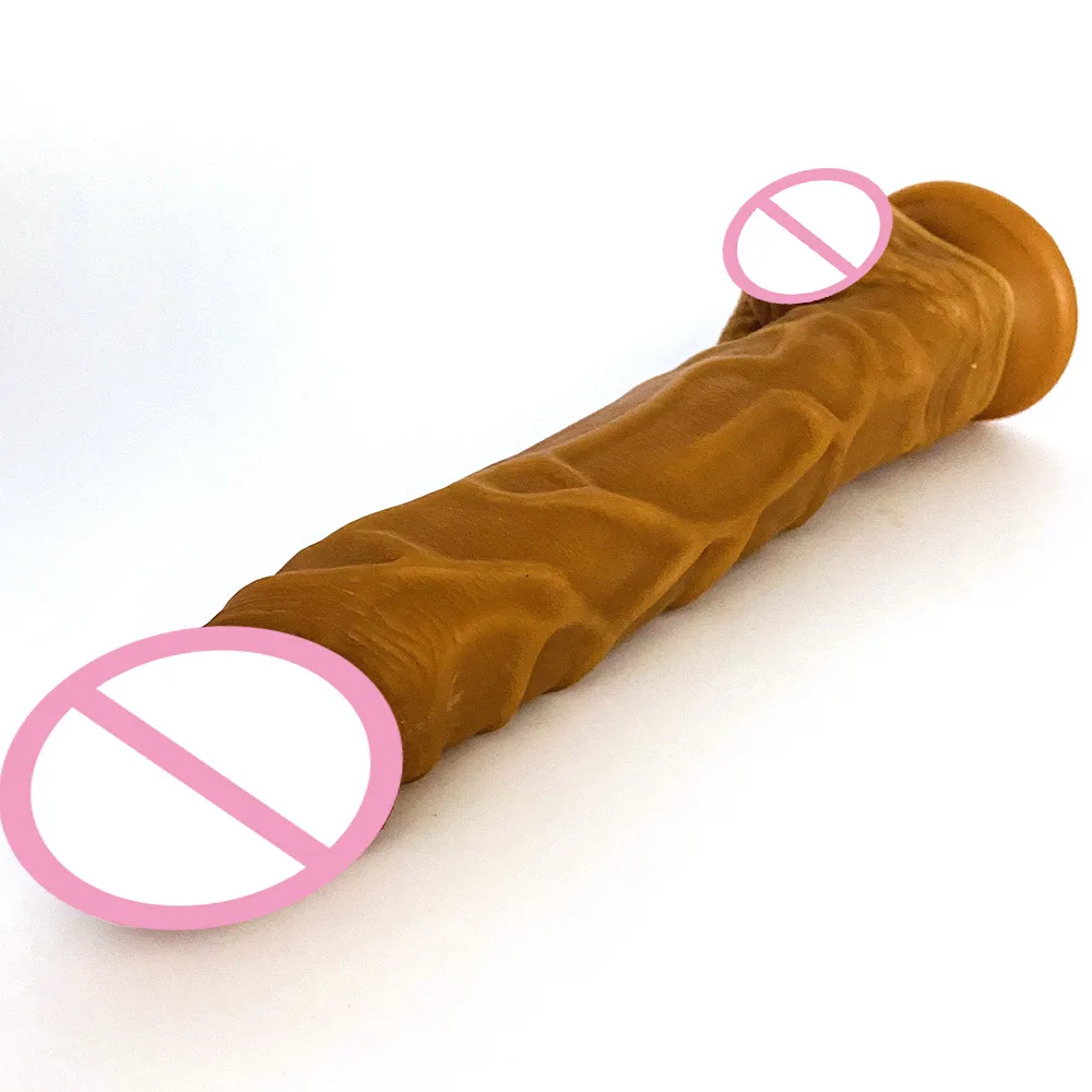 LUUK DŁUGO DILDO Realistyczne naczynia krwionośne imitacja penisa naśladowca dla kobiety bez wibratora masturbacja zużycie dla dorosłych zabawki gumowe kutas