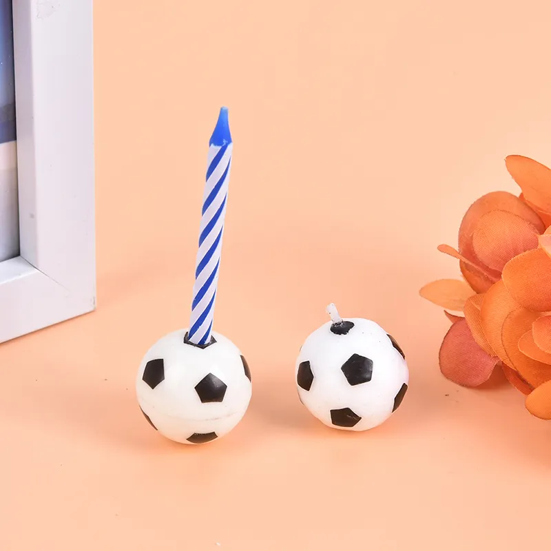 Cute Soccer Ball Football Candles For Birthday Party Kid Supplies Decor Wedding Garden Decoration Party Cake 