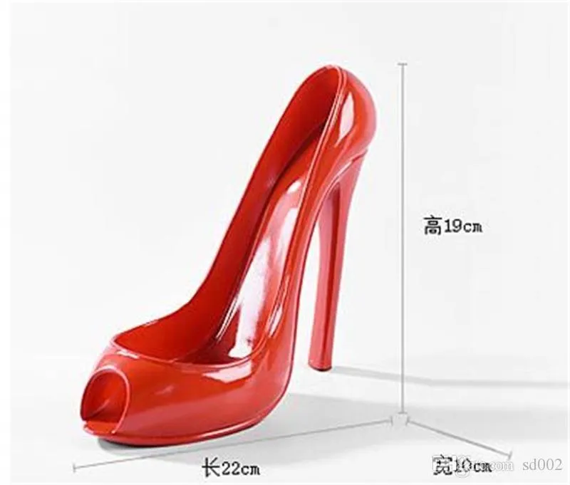 Red Wines Bar Tools Rack Creative High Heel Shoes Wine Bottle Holder Wedding Party Decoration 22 9yh Z R