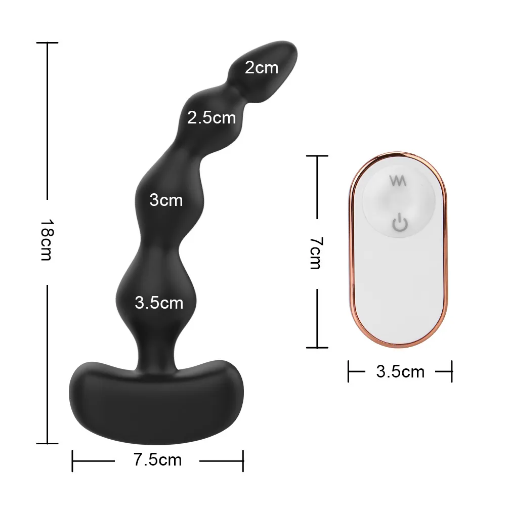 Butt Plug 9 Speed ​​Anal Beads Vibrator Sexig leksak för vuxen kvinnlig onani klitoris stimulator manlig prostata massager