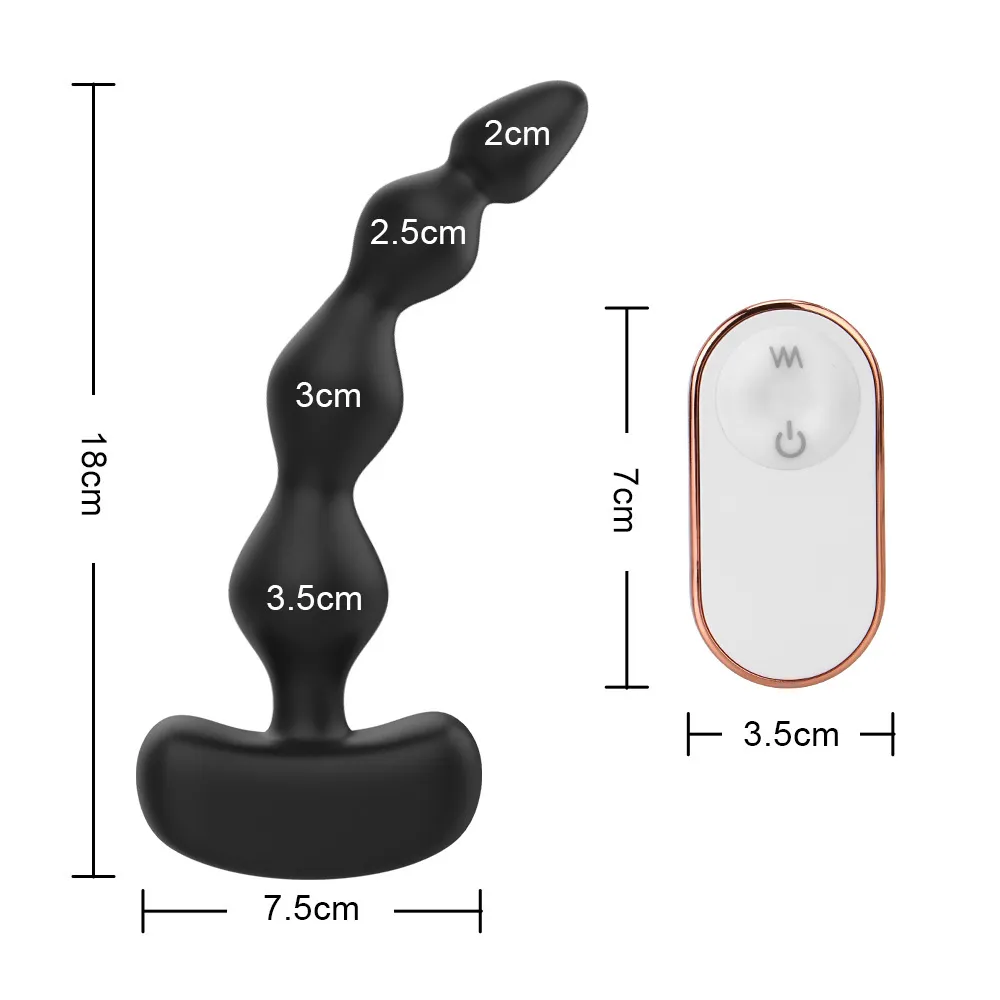 Butt Plug 9 Velocidade Anal Contas Vibrador Toy Sexy para Feminino de Masturbação Feminino Estimulador de Próstata Masculino Massageador de Próstata