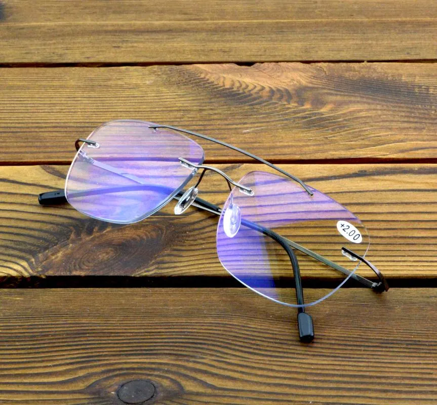 Okulary przeciwsłoneczne Pilot Podwójny mostek prostokątny progresywne wieloogniskowe okulary odczytu od 0 75 do 4 Patrz blisko i farsunglasses247z