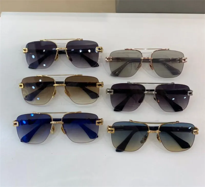 Nowe okulary przeciwsłoneczne Grand 138 Bezkroźna kwadratowy styl mody Half Rame UV Ochrona 400 Outdoor Popularna ochrona 232q