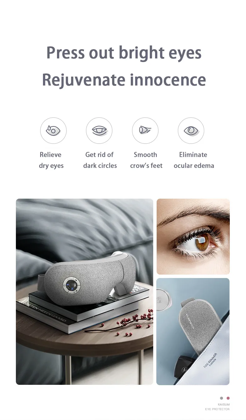 Masseur oculaire électrique intelligent Bluetooth Airbag Vibration masseur oculaire 6D masseur de rides soins des yeux instruments de Massage chaleur 220514