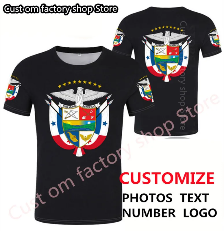 Panamá camiseta DIY Número personalizado gratuito Número de camisetas Pan Nação Bandeira PA República Panamânia Prinha Espanhol Po Clothing 220607