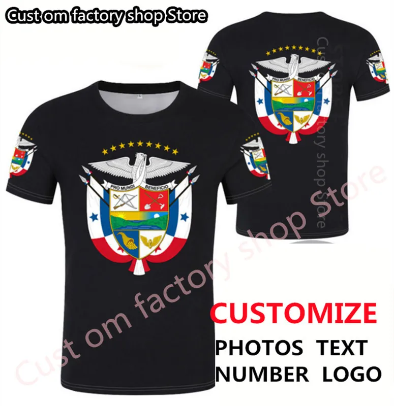 PANAMA T-Shirt DIY kostenlos nach Maß Name Nummer Pan T-Shirt Nation Flagge PA Republik Panama Spanisch Druck PO Kleidung 220607
