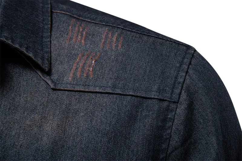 Aiopeson varumärke elastisk bomull denim skjorta män lång ärm kvalitet cowboy tröjor för avslappnad smal fit s designer kläder 220321