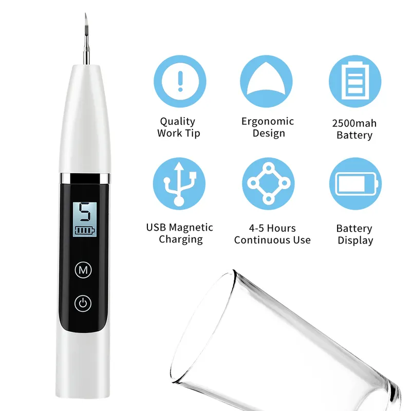 Visual Ultrasonic Teeth Cleaner Oral Dental Calculus Tartar Remover Plaque Stains Removal Tooth Whitening Cleaning tools 220727