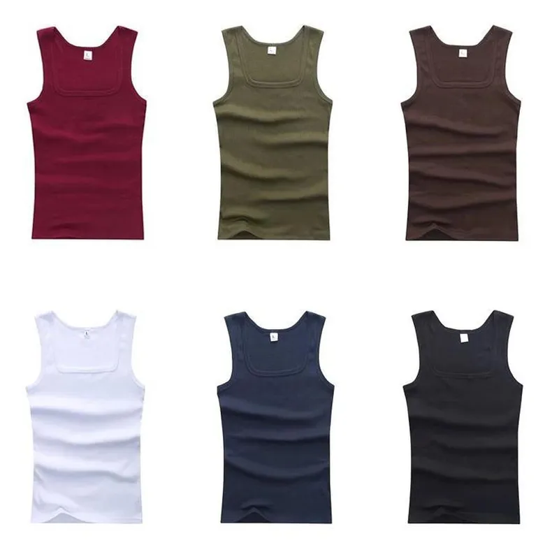 Mens Gyms Casual Tank Tops Men Fitness Cool Summer 100% Cotton Vest Male Sleeveless Tops Gym Slim Casual Undershirt Men Clothes 220527
