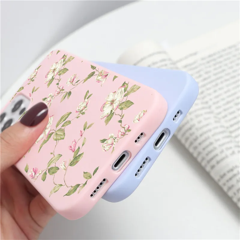 Summer Flowers Soft TPU przypadki dla Xiaomi Mi PoCo X3 Pro NFC F3 A3 Redmi Note 10 9 9s 9t 8t 8 9a 7a 7 10t Lite Capa Cover